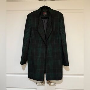 JM Studio by John Meyer Long plaid Blazer/Jackect sz 18 runs like XL
